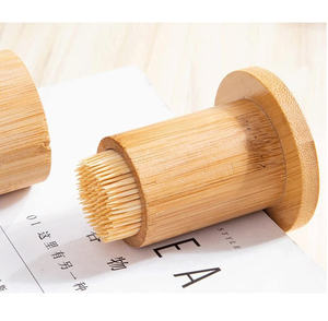 Porte-cure-dents en bois naturel fait main, bouteille de rangement, ornements décoratifs, qualité supérieure et en promotion - Product Image 2