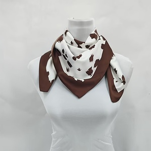 Écharpes de créateurs 100% soie véritable, impression de logo graphique personnalisé sur bandana carré en satin, écharpes personnalisées pour événements - Product Image 6