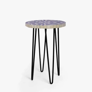 Maceta de Madera con Incrustaciones de Nácar Premium y Patas de Hierro, Maceta Decorativa Rústica para Hogar y Jardín - Product Image 2