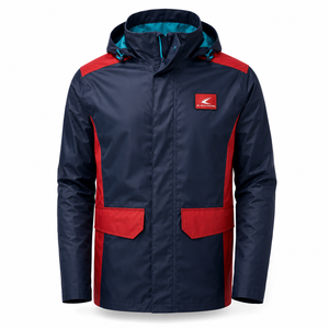 Veste matelassée à capuche pour homme, imperméable, respirante, séchage rapide, entièrement zippée, isolée, 100 % polyester, manteau d'hiver, garnissage 250-300g - Product Image 1