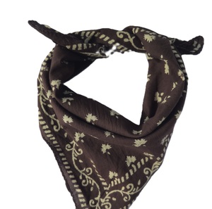 Pañuelo de algodón al por mayor con estampado de Paisley, pañuelo cuadrado de moda personalizado para mujer, pañuelo suave de algodón para el cabello - Product Image 2