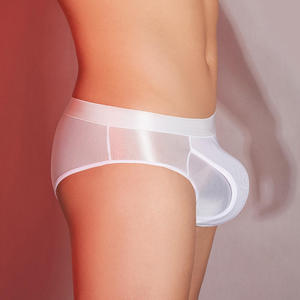 <b>Men's</b> Comfortable Bamboo Fiber Sexy Lace G-String Underwear Bulge <b>Pouch</b> Breathable Panties Logo Classic Bamboo <b>Men's</b> Underwear - Product Image 2
