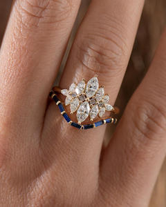 Bague d'éternité Arin IGI/GIA en diamant de laboratoire taille émeraude, or blanc 14 carats, bague de fiançailles et de mariage, bijoux fins, cadeau pour femme - Product Image 1