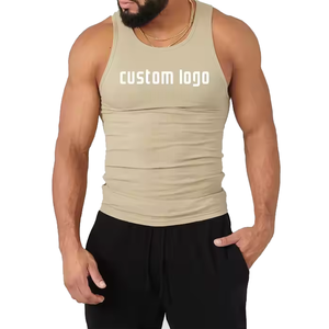 Custom Personalized Printing Men's Gym Tank Top Muscle Sleeveless Running Quick Dry Breathable Spandex/Cotton - Product Image 3