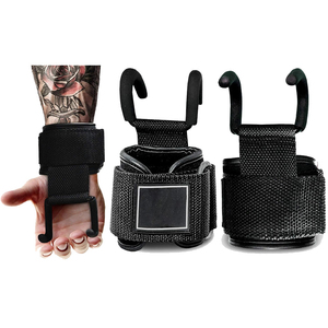 Sangles de levage de poids pour tractions et exercices avec crochets de barre, crochets de barre professionnels pour soulevé de terre, sangles de soutien du poignet pour entraînement en salle de sport - Product Image 3