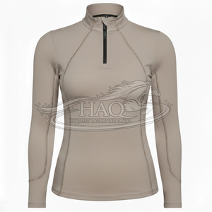 Chemise de base à manches longues pour l'équitation, haute élasticité, pour femmes, vêtements d'équitation, performance équestre - Product Image 1