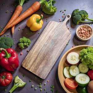 Planche à découper artisanale en bois de manguier, décoration rustique pour la cuisine, écologique - Product Image 1