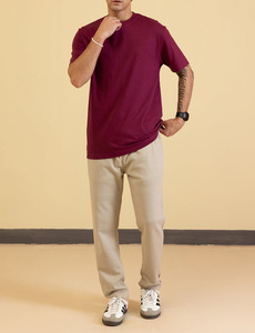 T-shirt en tricot pour homme personnalisé, effet délavé, streetwear, hip-hop, 100% coton, logo personnalisable, surdimensionné, vintage, écologique, respirant - Product Image 6