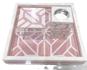 Divine Harmony bone inlay Bakhoor Burner set with tray t <b>light</b> Acrylic Exquisite Eid and Ramadan Gifting Set <b>for</b> Arabic Homes - Product Image 6