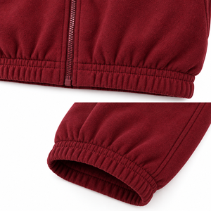 Conjunto Deportivo Unisex Mangoes Fashion Color Granate, Cuello Alto con Cordón, Poliéster/Algodón, Pantalones Casuales con Bolsillos Laterales, Transpirable - Product Image 6