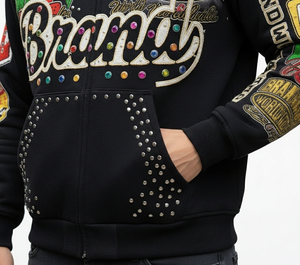 Sudadera con Capucha Unisex Extra Grande de Felpa Gruesa, Estilo Vintage, con Bordado y Parches, Ecológica, 100% Algodón Orgánico - Product Image 6