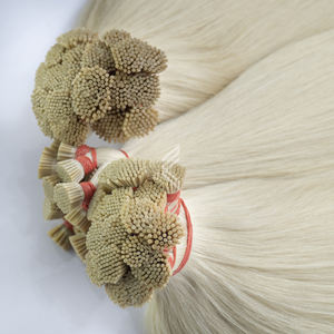 ผมต่อสำหรับ100% ผมสีบลอนด์อ่อนสุด40นิ้ว200กรัมต่อผมมนุษย์ผมดิบ - Product Image 4