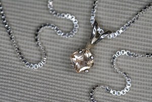 Colgante de topacio natural certificado, plata de ley, piedra preciosa rosa y amarilla, regalo de joyería para ella, piedra de nacimiento de noviembre. - Product Image 5