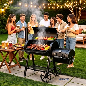 <span class=keywords><strong>Barbecue</strong></span> fumoir de style texan américain avec structure en acier robuste pour utilisation en extérieur - Product Image 5