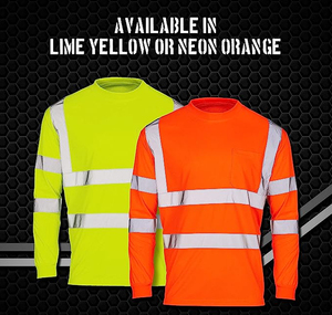 Camiseta de Seguridad de Trabajo de Talla Grande, Personalizada, de Alta Visibilidad, Reflectante, de Manga Larga, con Cinta Reflectante para Trabajadores - Product Image 6