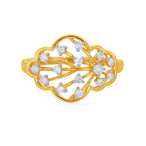 แหวนเพชร Radiant Branches ทองคำขาว 18K ดีไซน์โปร่งลายหัวใจ ประดับเพชรแล็บโกรว์ แหวนแฟชั่นสุดหรูสำหรับวันครบรอบ - Product Image 2