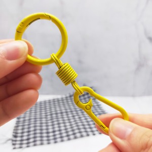 Keychain <b>Metal</b> Carabiner Keychain Ring Matte Finish Plating DIY Everyday Use - Product Image 5