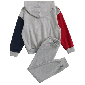 Kids Eco-friendly Acid Wash Hoodie Jogger <b>Set</b> Maroon Black Tracksuit Two Piece Casual Sportswear Fleece Warm Clothing Boys Girls - Product Image 4