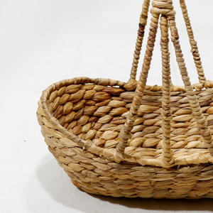 Ensemble de paniers tissés à la main en saule naturel, ovales et circulaires, avec poignée, et grands paniers en jonc de mer noir pour cadeaux - Product Image 6