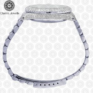 Montre de luxe pour femme Charm_Jewells en acier inoxydable, cadran rond 30 mm, mouvement à quartz analogique, fermoir pliant, style tendance - Product Image 2