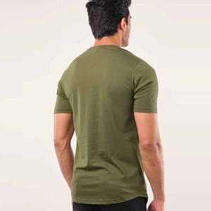 Camiseta Deportiva Personalizada para Hombre, Color Verde Oliva, Corte Ajustado, Secado Rápido, Poliéster, para Gimnasio, Fitness, Entrenamiento Muscular, Running, Casual - Product Image 2