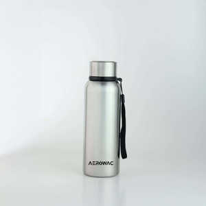 Silver Stainless Steel Vacuum Insulated Thermal Water Bottle Reusable <b>Metal</b> Hydration Flask Leakproof Double Wall Canteen - Product Image 2