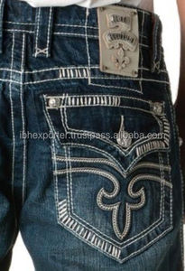 Jeans Básicos de Mezclilla para Hombre con Bordado de Alta Calidad - Product Image 6