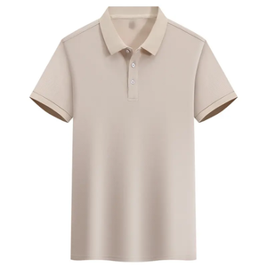 Polo de golf uni de luxe de haute qualité pour homme en polyester, noir, avec logo personnalisé et faible MOQ - Product Image 1