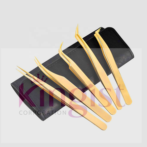 Lash Extensions Tweezers Set Wholesale Cluster Eyelash Applicator <b>Tool</b> Set With Portable Leather Bag - Product Image 6