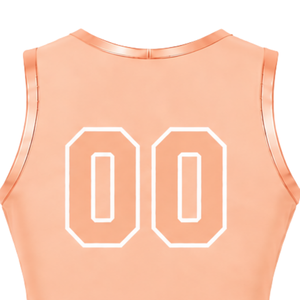 <b>Coral</b> Cheerleading Jersey Sleeveless Crop <b>Top</b> Breathable Sports Uniform Custom Team Performance Athletic Wear Apparel - Product Image 5