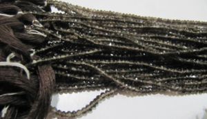 Cuentas facetadas de cuarzo ahumado natural de 3 mm, cuentas de la mejor calidad, hebra de 13 pulgadas - Product Image 2