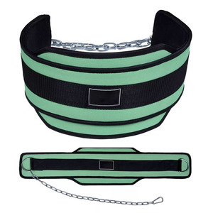 Nayab Industries Professional Gym Dip <b>Belt</b> Neoprene Padding Breathable Steel <b>Chain</b> Adjustable Weighted Pull-Ups Strength - Product Image 5