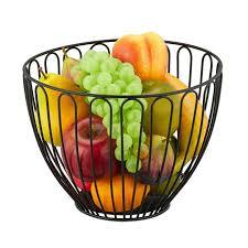 Panier à fruits rond en métal, conteneur de rangement en fer, support alimentaire minimaliste pour cuisine, conception soudée durable, type sur pied à un seul niveau - Product Image 6