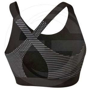 Sujetador deportivo de yoga de talla grande de alta elasticidad con decoraciones de cristal, tirantes cruzados a prueba de viento, alta sujeción y comodidad transpirable para mujer - Product Image 2
