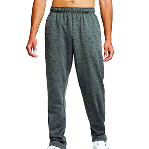 Men's Dark Grey Elastic Waist Sweatpants with Drawstring Side Pockets Casual Breathable Knitted Joggers Flat Front Summer Wear - Product Image 1
