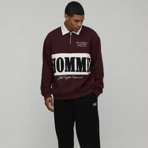 Sweat-shirt à col zippé en molleton pour homme, coupe oversize, avec logo personnalisé, imprimé, vente en gros - Product Image 1