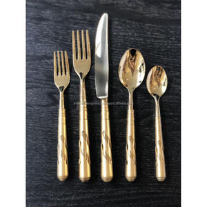 ชุดช้อนส้อมโบราณงานฝีมือ ราคาโรงงาน ชุดเครื่องครัวสแตนเลส ชุดอุปกรณ์รับประทานอาหารสไตล์ยุโรป สำหรับร้านอาหาร งานอีเว้นท์ และใช้บนโต๊ะอาหาร - Product Image 2