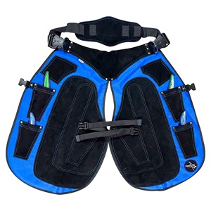 Chaps de ferrier unisexe en cuir véritable, robustes, réglables, pour le sablage des sabots et la protection des jambes, équipement de protection pour fermeurs - Product Image 1