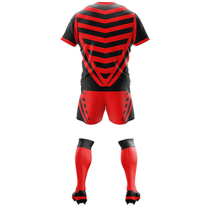 Meilleur uniforme de rugby lavable et respirant, anti-bactérien, séchage rapide, vente en gros à bas prix, vêtements d'équipe par sublimation, tissu polyester, OEM - Product Image 4