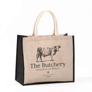 Sac à main en toile de jute naturelle pour la vente au détail et l'emballage de cadeaux - Product Image 6