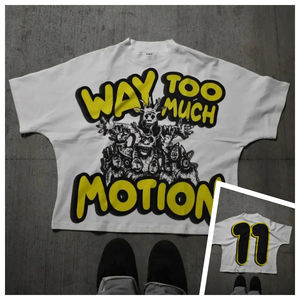 T-shirt unisexe en polyester/coton, style streetwear américain Harajuku, surdimensionné, couleur unie, respirant, séchage rapide, écologique - Product Image 2