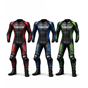 Combinaison de course deux pièces personnalisée en cuir véritable, nouvelle arrivée, confortable pour l'hiver, vente en gros - Product Image 2