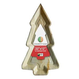 Vassoio in Foglia di Palma Naturale 22 x 12 Pollici, Decorazione per Albero di Natale e Articoli da Tavola per Feste - Product Image 1
