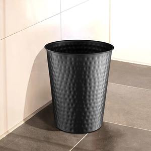 Poubelle noire mate martelée décorative multi-usages pour salles de bain, cuisines, halls, balcons, bureaux et entrées - Product Image 4