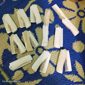 Peigne à barbe en os de buffle avec revêtement en os, accessoire de toilettage haut de gamme fait main au meilleur prix - Product Image 2