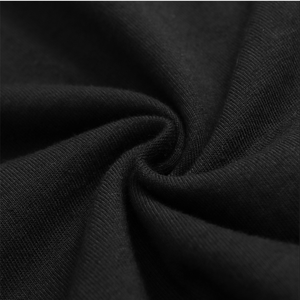 Men's Black Short Sleeve <b>T</b>-<b>Shirt</b> O-<b>Neck</b> Regular Fit Casual Knitted Cotton Solid Color Blank Design - Product Image 5