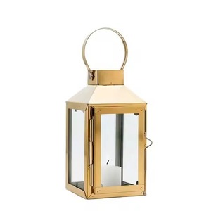 Lanterne en métal élégante, porte-bougie décoratif pour mariage, jardin, terrasse, restaurant, hôtel, décoration de table - Product Image 6
