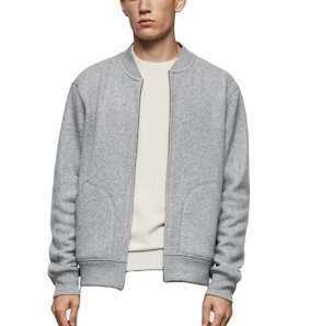 Chaqueta Bomber de lana para hombre de alta calidad de fabricante personalizado OEM, ropa de abrigo de invierno de talla grande transpirable con estilo, procesamiento de punto - Product Image 6