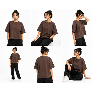 Camiseta Oversize de Algodón Premium para Mujer, Estilo Urbano, Personalizada, Fabricante Mayorista OEM ODM de Marca Privada - Product Image 6