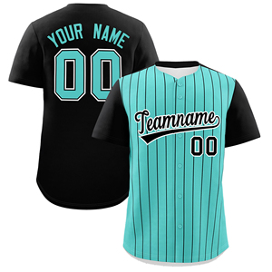 Maillot de baseball personnalisé vert uni sublimé anti-humidité à manches courtes unisexe pour adolescents avec nom et numéro d'équipe 100 % polyester - Product Image 3
